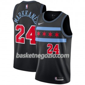 Canotte Uomo Chicago Bulls Lauri Markkanen 24 2018-19 Nike City Edition Nero Swingman